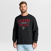 Sweat-shirt noir Fanatics pour homme, motif Powerful Throw Legacy des Falcons d'Atlanta