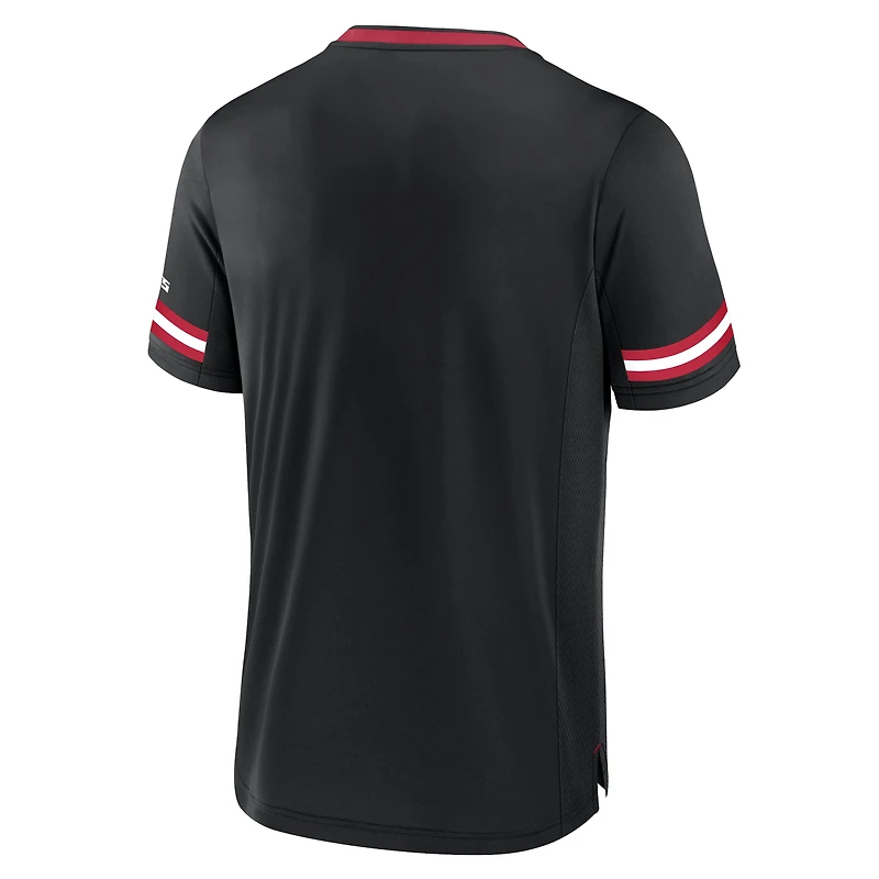 Men's Fanatics Black Atlanta Falcons Stripe Stacking T-Shirt
