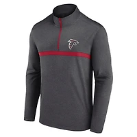 Pull à fermeture éclair quart de tour Fanatics Anthracite Atlanta Falcons pour homme