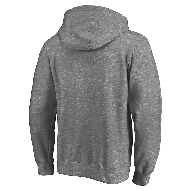 Men's Fanatics Heathered Gray Atlanta Falcons Big & Tall Primary Logo Pullover Hoodie
