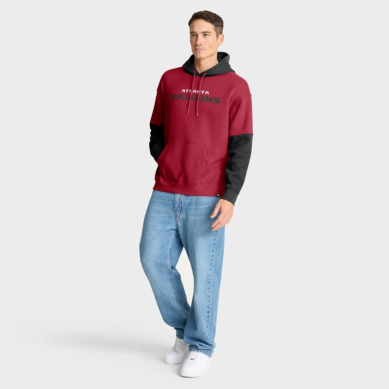 Sweat à capuche rouge Fanatics pour homme avec casque des Falcons d'Atlanta