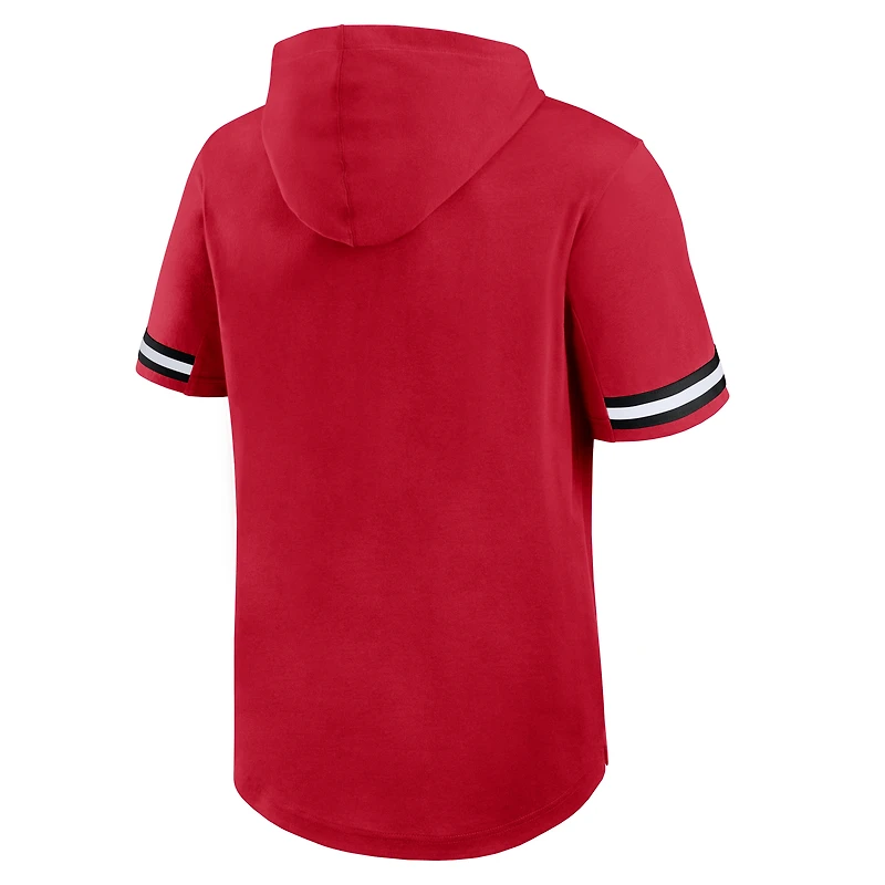 T-shirt à capuche manches courtes Fanatics Red Atlanta Falcons Optimal Play pour homme