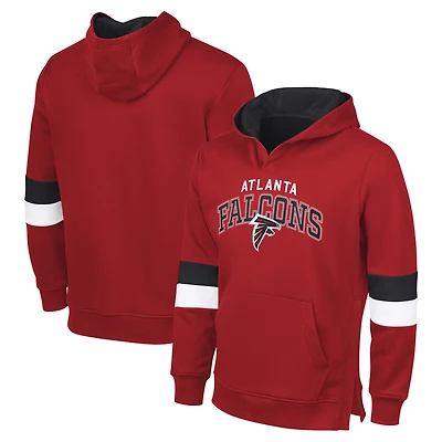 Men's G-III Sports by Carl Banks Red/Black Atlanta Falcons Adaptive Faceoff Pullover Hoodie