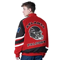 Veste de course entièrement zippée G-III Sports by Carl Banks rouge Atlanta Falcons Prime Time pour homme