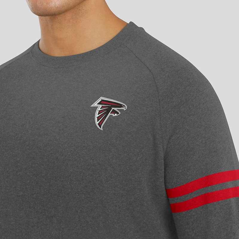 Men's J. Palmer Dark Heather Gray Atlanta Falcons Players Lounge Raglan Tri-Blend Sweatshirt