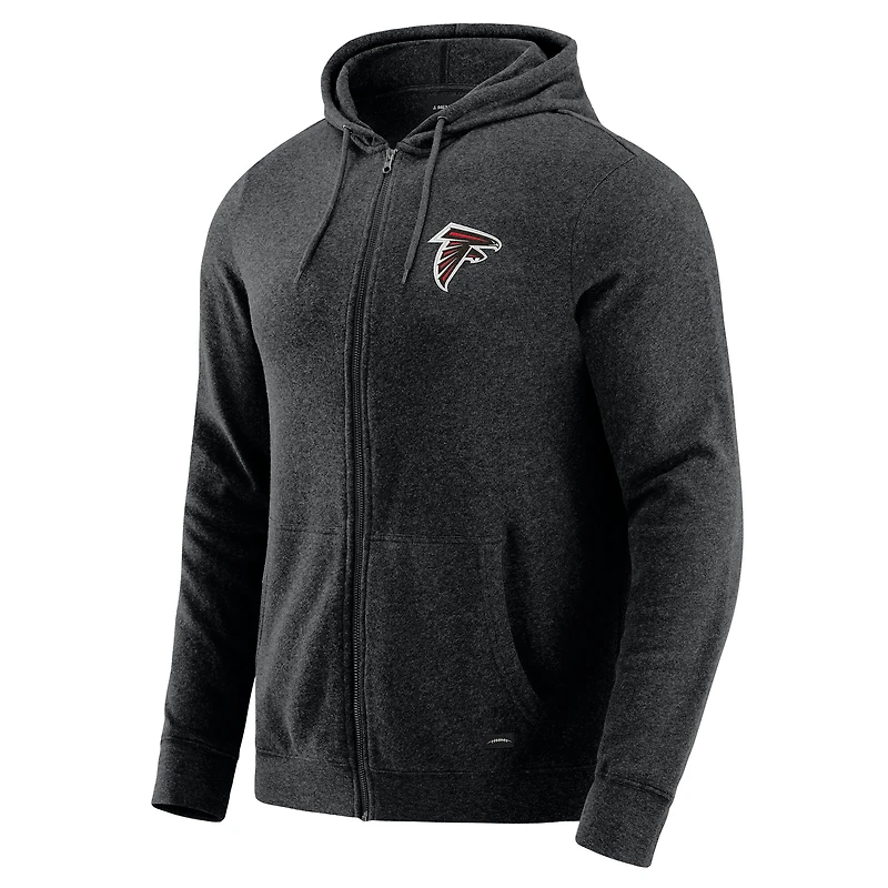 Men's J. Palmer Dark Heather Gray Atlanta Falcons Players Lounge Tri-Blend Full-Zip Hoodie