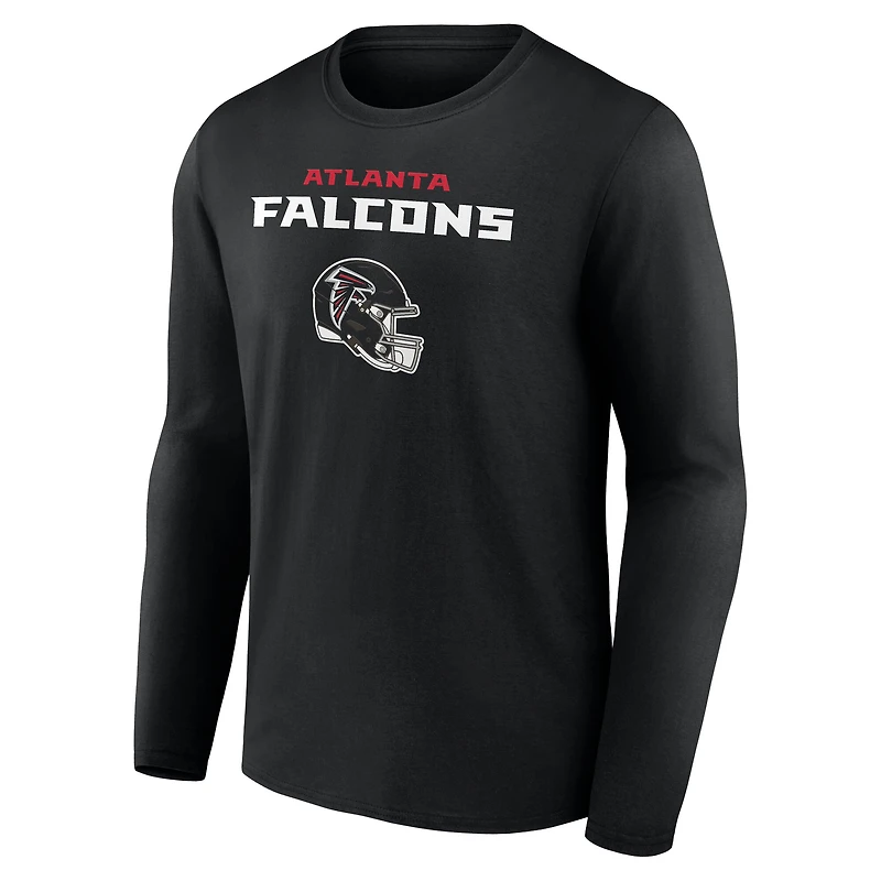 Men's Kirk Cousins Black Atlanta Falcons Team Wordmark Name & Number Long Sleeve T-Shirt