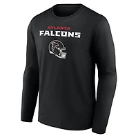 Men's Kirk Cousins Black Atlanta Falcons Team Wordmark Name & Number Long Sleeve T-Shirt