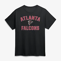 Men's Logo Athletic Black Atlanta Falcons Cotton Victory Arch T-Shirt