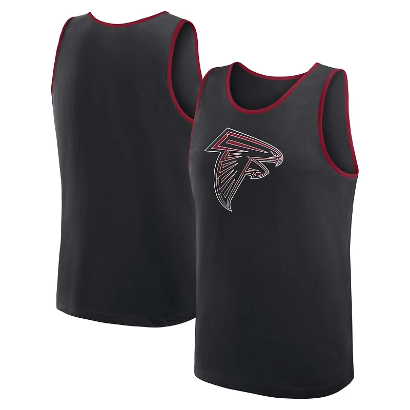 Débardeur noir athlétique avec logo Atlanta Falcons pour homme, succès inégalé