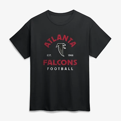 T-shirt homme noir à logo Atlanta Falcons style vintage Arch