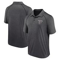 Men's Logo Athletic Heather Charcoal Atlanta Falcons Making Waves Raglan Polo