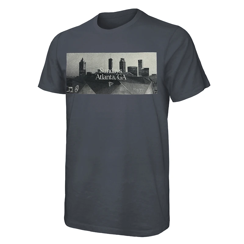 T-shirt gris Majestic Threads pour hommes des Atlanta Falcons Sundays Skyline