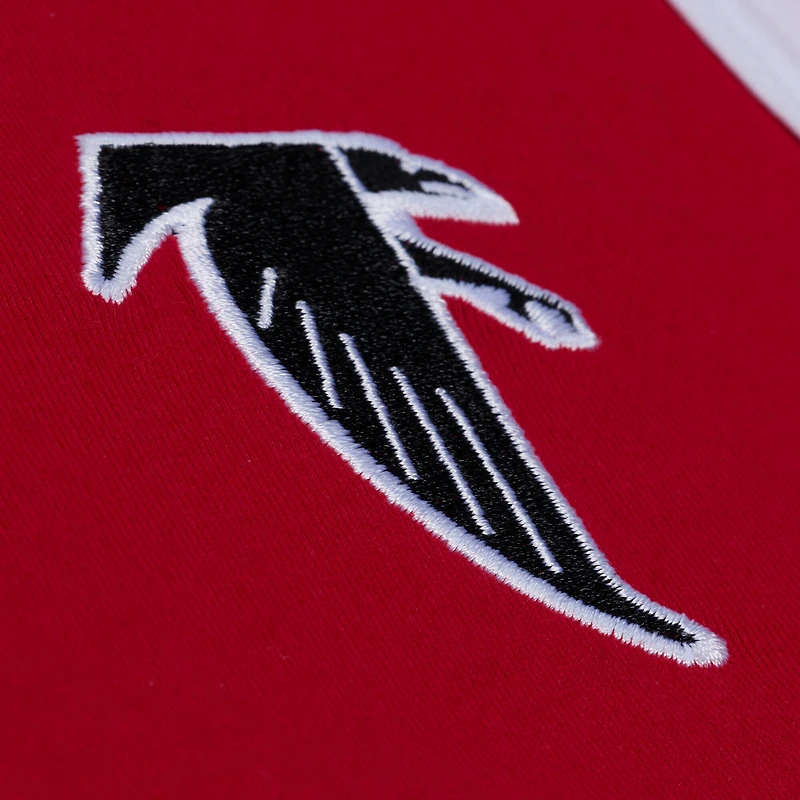 Débardeur Mitchell & Ness noir et rouge pour homme, à l'effigie de l'entraîneur-chef des Falcons d'Atlanta
