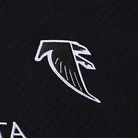 Maillot de mode Mitchell & Ness noir pour homme, modèle Atlanta Falcons Head Coach Coach, en maille et à boutons.