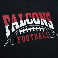 Sweat à capuche noir manches courtes d'avant-match des Falcons d'Atlanta Mitchell & Ness pour hommes