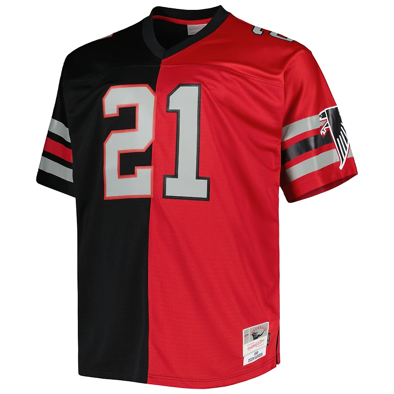 Maillot de réplique joueur retraité Mitchell & Ness Deion Sanders pour hommes, noir/rouge, Atlanta Falcons Big Tall Split Legacy