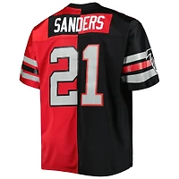 Maillot de réplique joueur retraité Mitchell & Ness Deion Sanders pour hommes, noir/rouge, Atlanta Falcons Big Tall Split Legacy