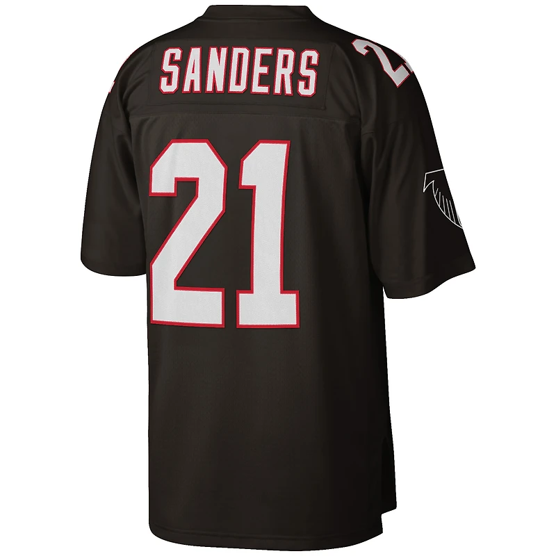 Maillot réplique Mitchell & Ness Deion Sanders noir des Falcons d'Atlanta, grande taille, 1992, joueur retraité.
