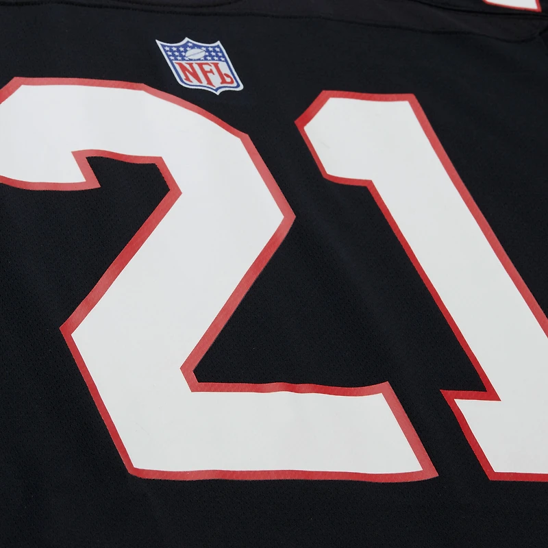Maillot de hockey noir à la mode Mitchell & Ness Deion Sanders des Falcons d'Atlanta pour homme