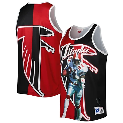 Men's Mitchell & Ness Deion Sanders Red/Black Atlanta Falcons Retired Player Graphic Tank Top