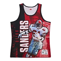 Men's Mitchell & Ness Deion Sanders Red Atlanta Falcons 1989 Player Burst Tank Top