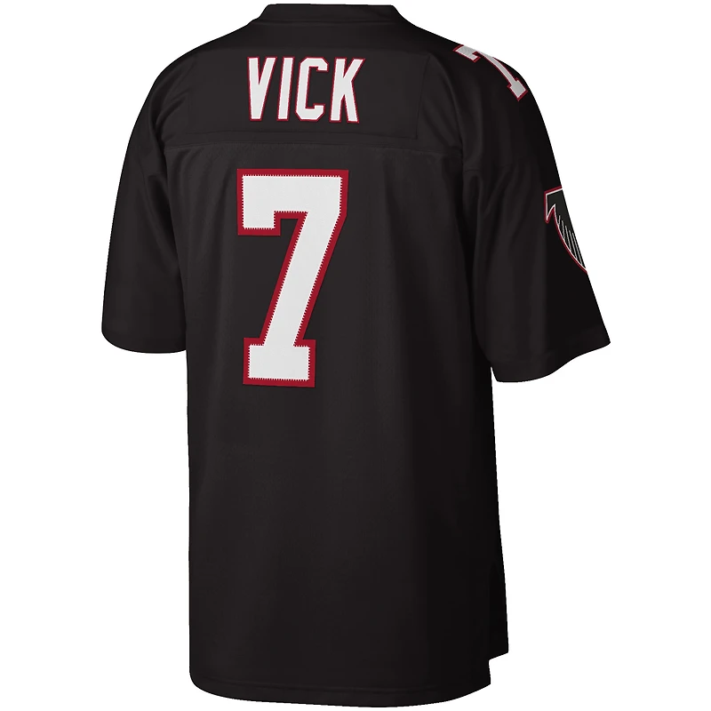 Maillot réplique Mitchell & Ness Michael Vick noir des Falcons d'Atlanta, grande taille, 2002, joueur retraité.