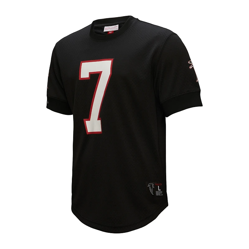 Men's Mitchell & Ness Michael Vick Black Atlanta Falcons Retired Player Name Number Mesh Top
