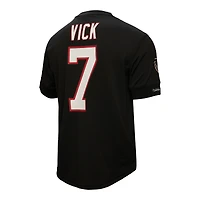 Men's Mitchell & Ness Michael Vick Black Atlanta Falcons Retired Player Name Number Mesh Top