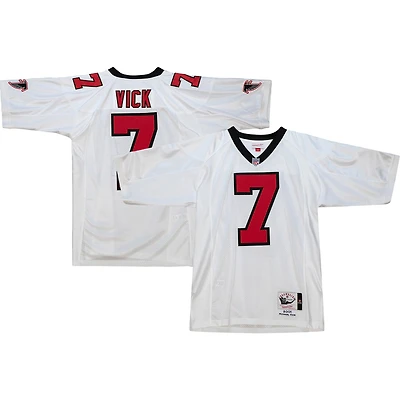 Men's Mitchell & Ness Michael Vick White Atlanta Falcons 2001 Authentic Throwback Retired Player Jersey