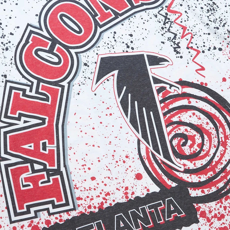 T-shirt blanc sublimé Atlanta Falcons Team Burst Mitchell & Ness pour homme