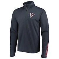 Pull demi-zippé MSX by Michael Strahan Anthracite pour homme des Falcons d'Atlanta