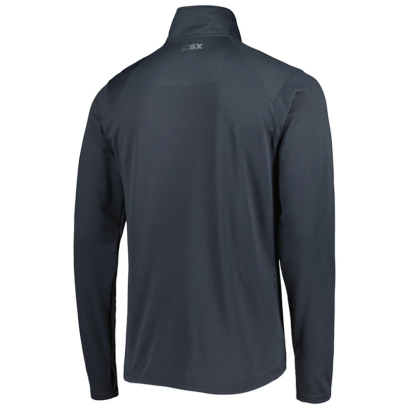 Pull demi-zippé MSX by Michael Strahan Anthracite pour homme des Falcons d'Atlanta