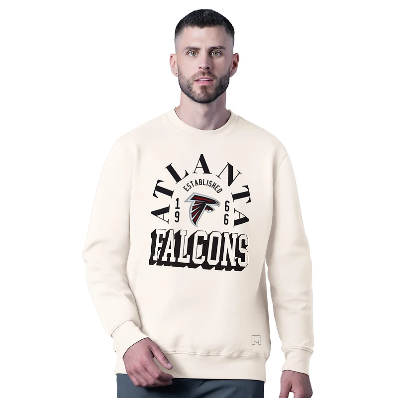 Men's MSX by Michael Strahan White Atlanta Falcons Whiteout Tri-Blend Sweatshirt