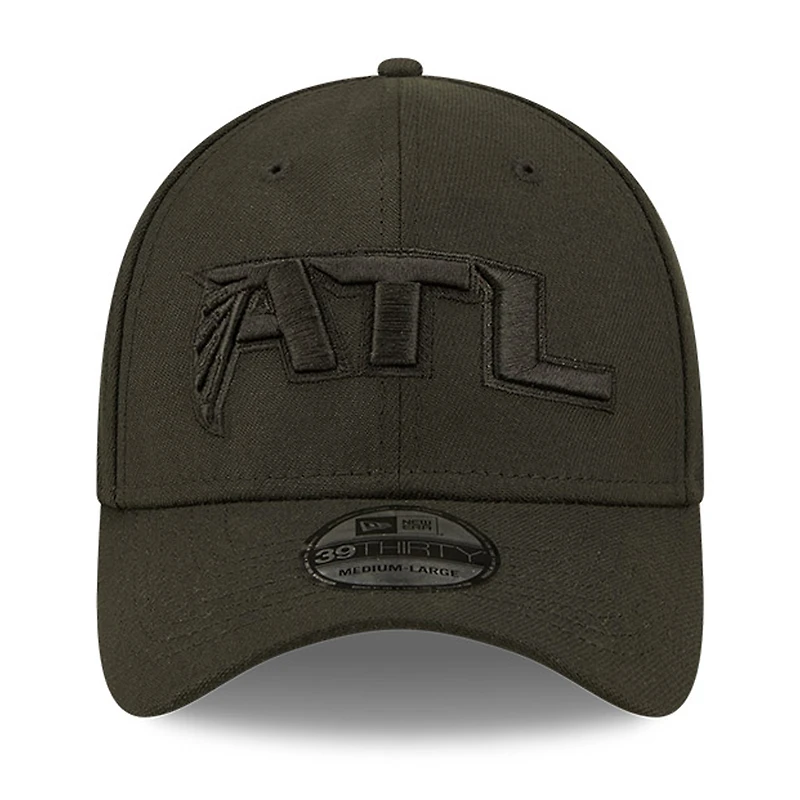 Men's New Era Atlanta Falcons Black On Alternate Logo 39THIRTY Flex Hat