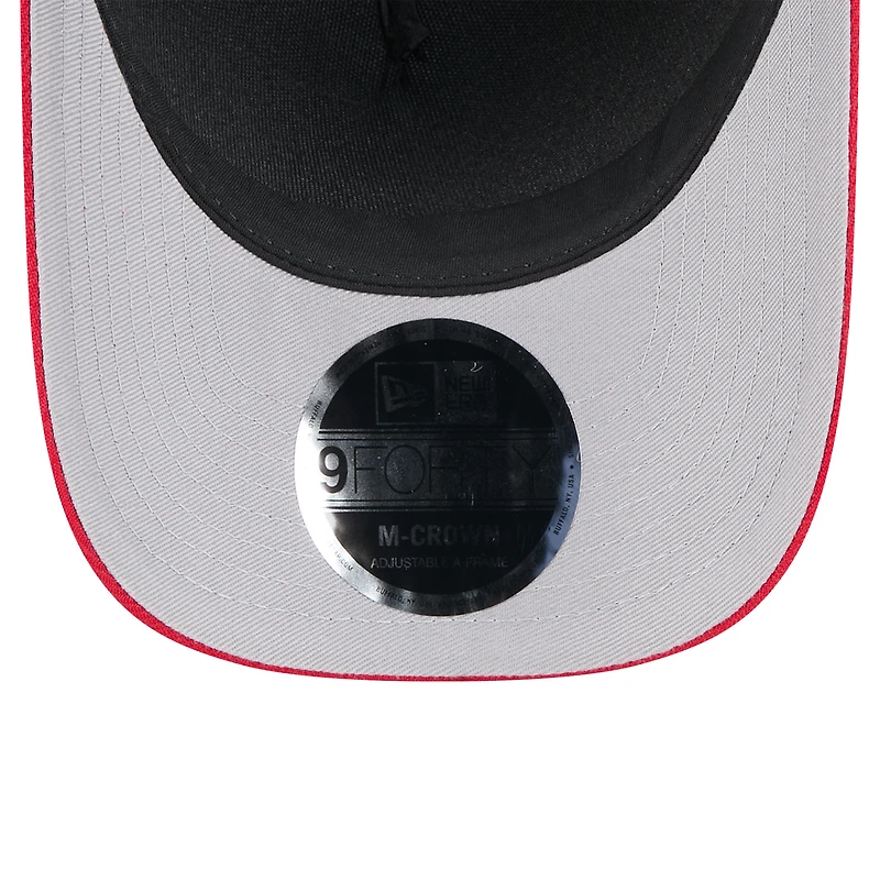 Men's New Era Black/Red Atlanta Falcons 2025 NFL Draft 9FORTY A-Frame M-Crown Adjustable Hat