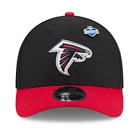 Casquette ajustable New Era noire et rouge Atlanta Falcons 2026 NFL Draft 9FORTY M-Crown pour homme