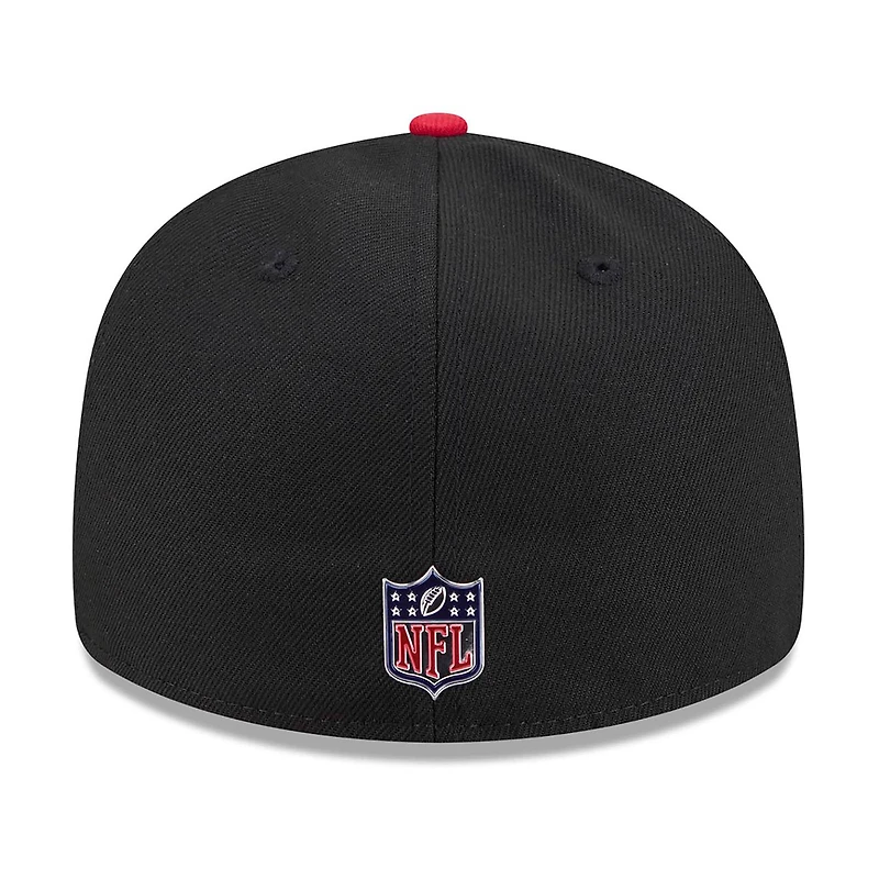 Men's New Era  Black/Red Atlanta Falcons 2026 NFL Draft Pre-Curved 59FIFTY Fitted Hat
