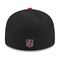 Men's New Era  Black/Red Atlanta Falcons 2026 NFL Draft Pre-Curved 59FIFTY Fitted Hat