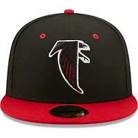 Casquette ajustée New Era Atlanta Falcons Flipside 2Tone 59FIFTY pour homme, noir/rouge