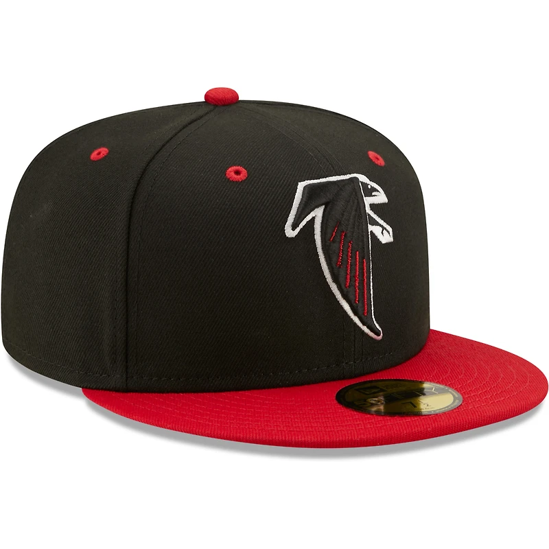 Men's New Era  Black/Red Atlanta Falcons Flipside 2Tone 59FIFTY Fitted Hat