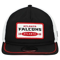 Casquette ajustable New Era noire/blanche 19TWENTY pour homme avec écusson des Falcons d'Atlanta