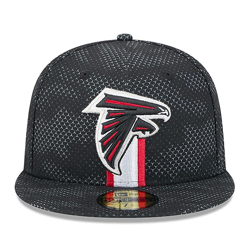 Men's New Era  Black Atlanta Falcons 2024 Sideline 59FIFTY Fitted Hat