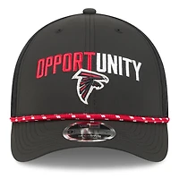 Men's New Era Black Atlanta Falcons 2025 Inspire Change 9FORTY M-Crown Adjustable Hat