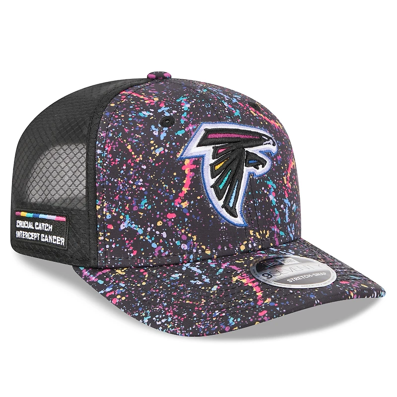 Men's New Era Black Atlanta Falcons 2025 NFL Crucial Catch 9SEVENTY Adjustable Hat