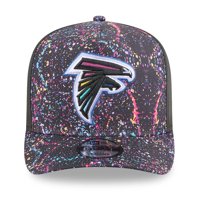 Casquette snapback 9FIFTY noire New Era Atlanta Falcons 2025 NFL Crucial Catch pour homme