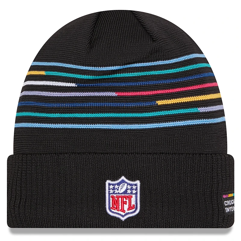 Men's New Era Black Atlanta Falcons 2025 NFL Crucial Catch Cuffed Knit Hat