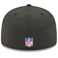 Casquette ajustée noire New Era 59FIFTY Atlanta Falcons 2025 Sideline pour homme