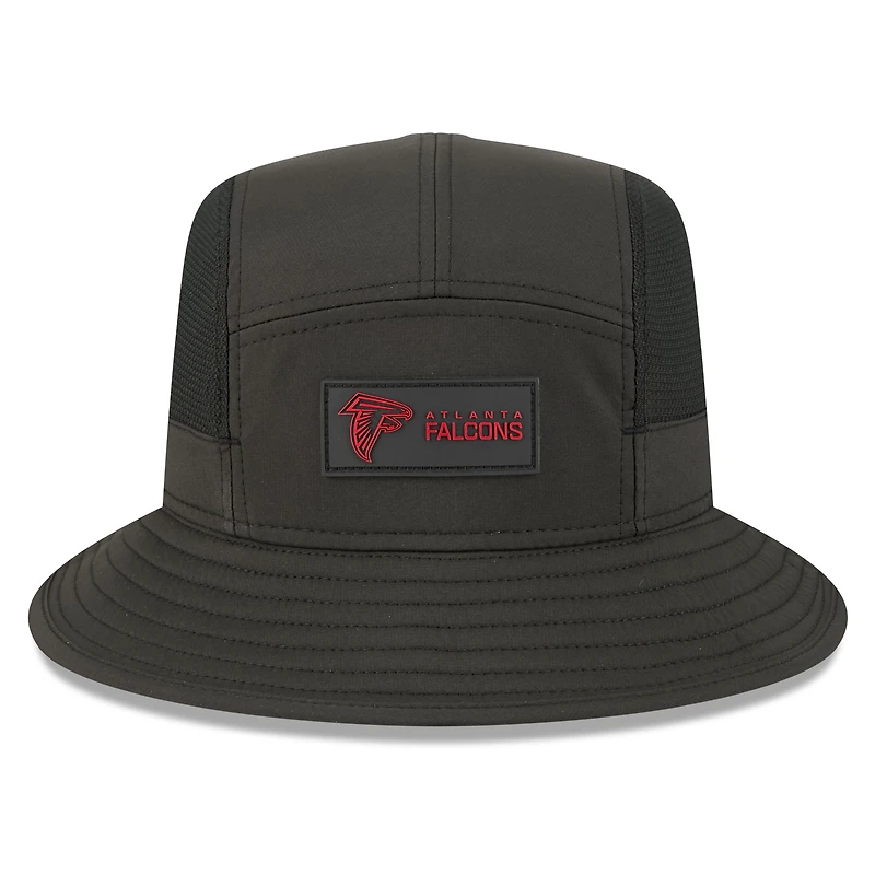 Men's New Era Black Atlanta Falcons 2025 Sideline Bucket Hat