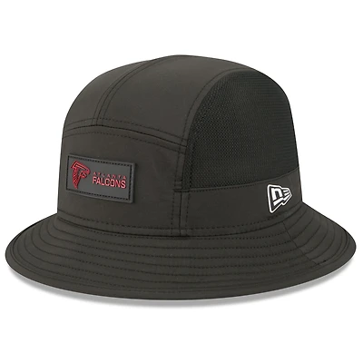 Men's New Era Black Atlanta Falcons 2025 Sideline  Bucket Hat